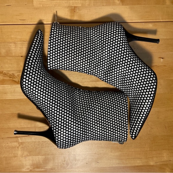 Nicole Miller couture Polka Dot Ankle Boots - Black and White - Picture 7 of 13